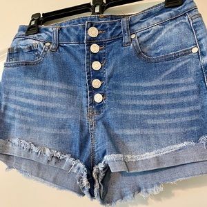 Refuge High-Waisted Denim Shorts with Rolled Hem
